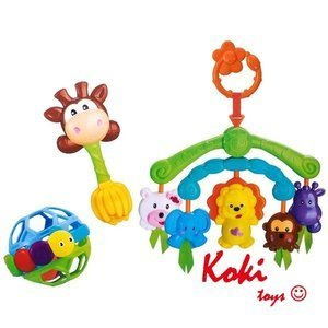 12716 Karuzela do wózka grzechotka i miękka kula