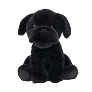 Pies Buldog czarny 25cm 