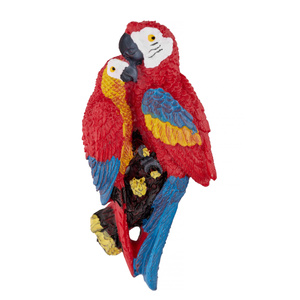 Magnes papuga 2 Ary czerwone 9 cm